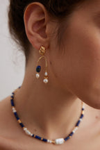 Azure Pearl Beaded Necklace