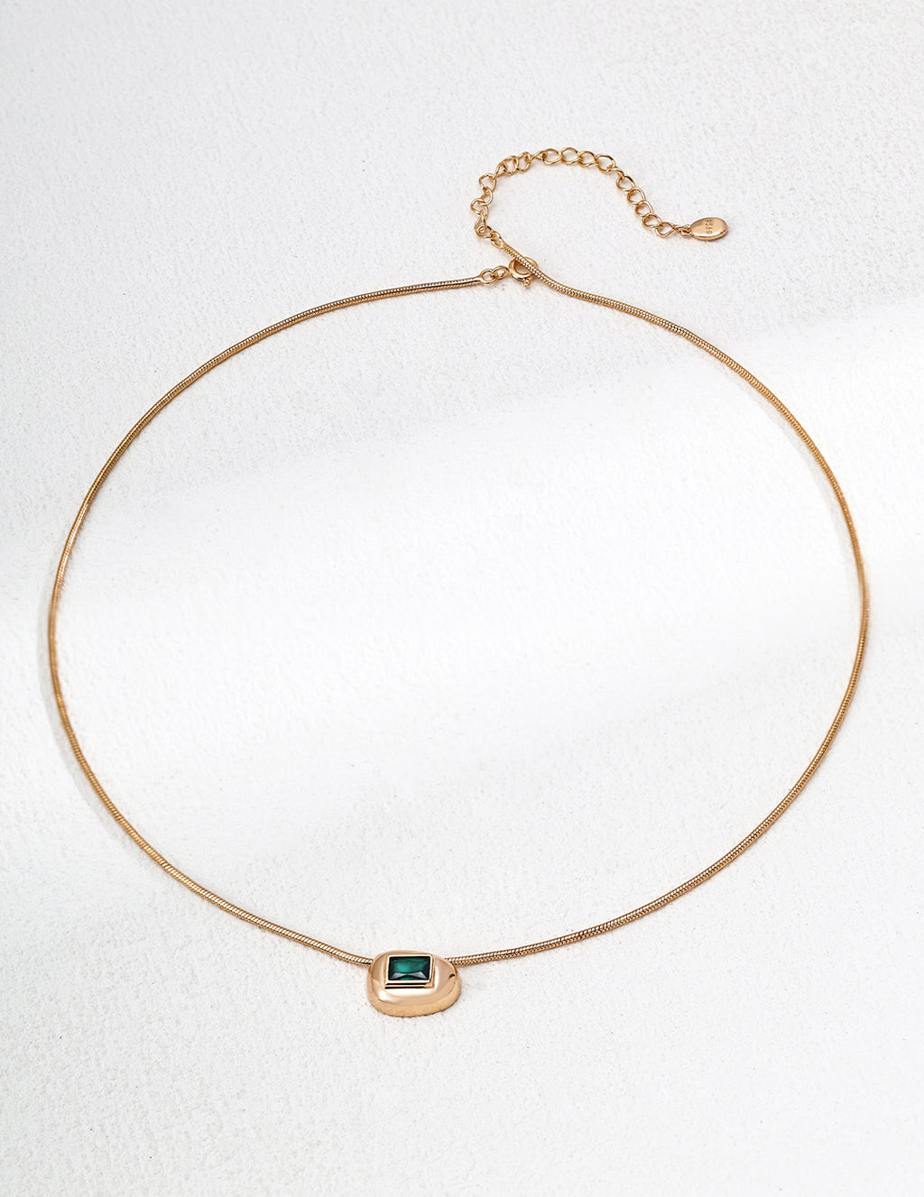 Verde Baguette Pendant Necklace