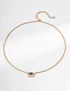 Verde Baguette Pendant Necklace