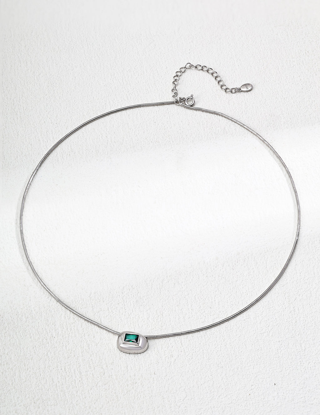 Verde Baguette Pendant Necklace