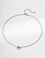 Verde Baguette Pendant Necklace