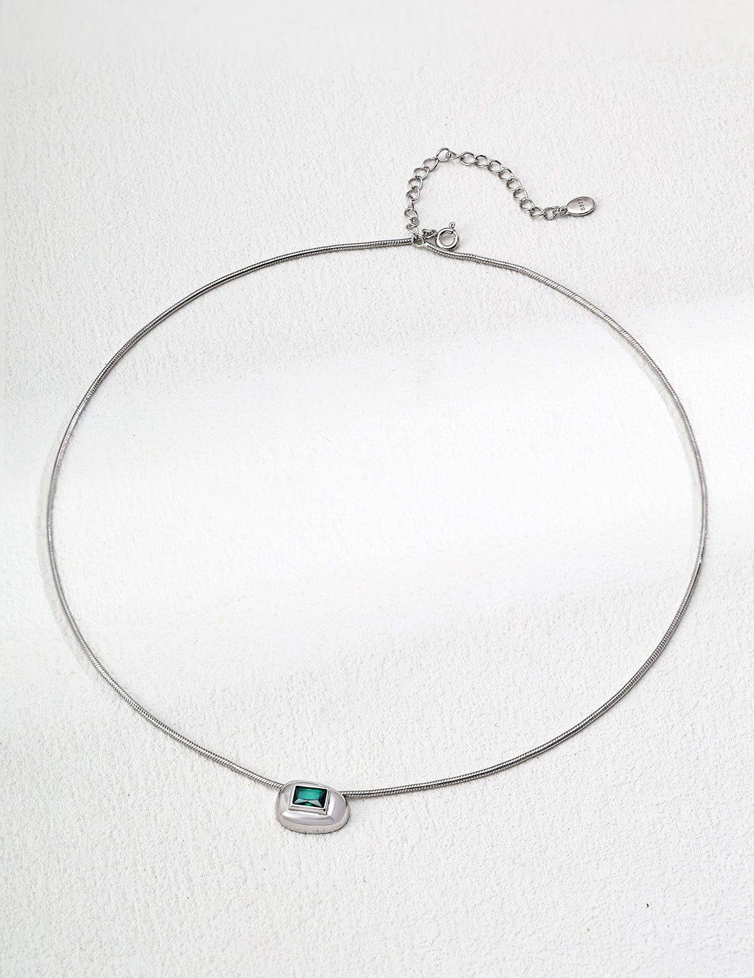 Verde Baguette Pendant Necklace