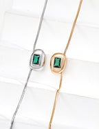 Verde Baguette Pendant Necklace