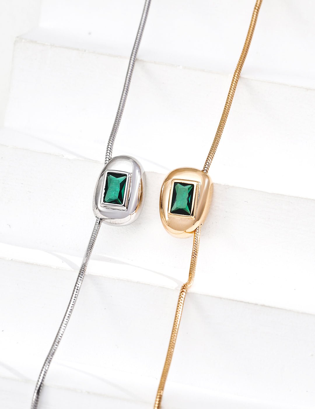 Verde Baguette Pendant Necklace