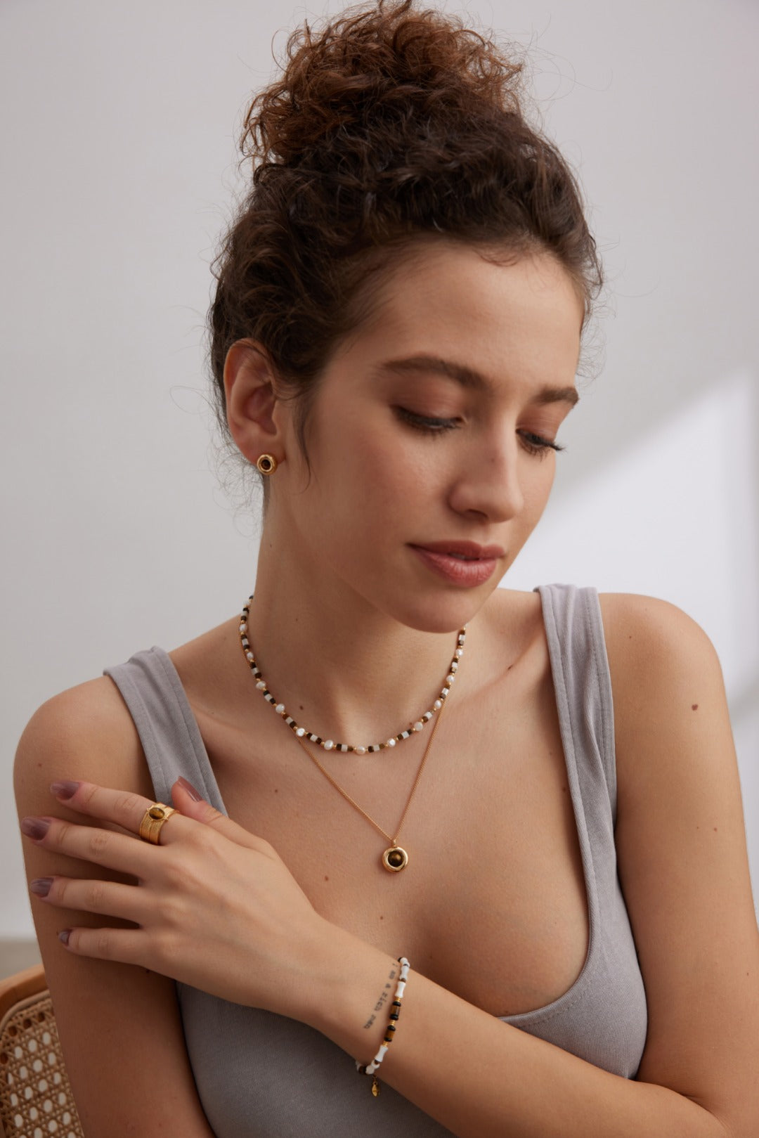 Tiger Eye Dome Necklace
