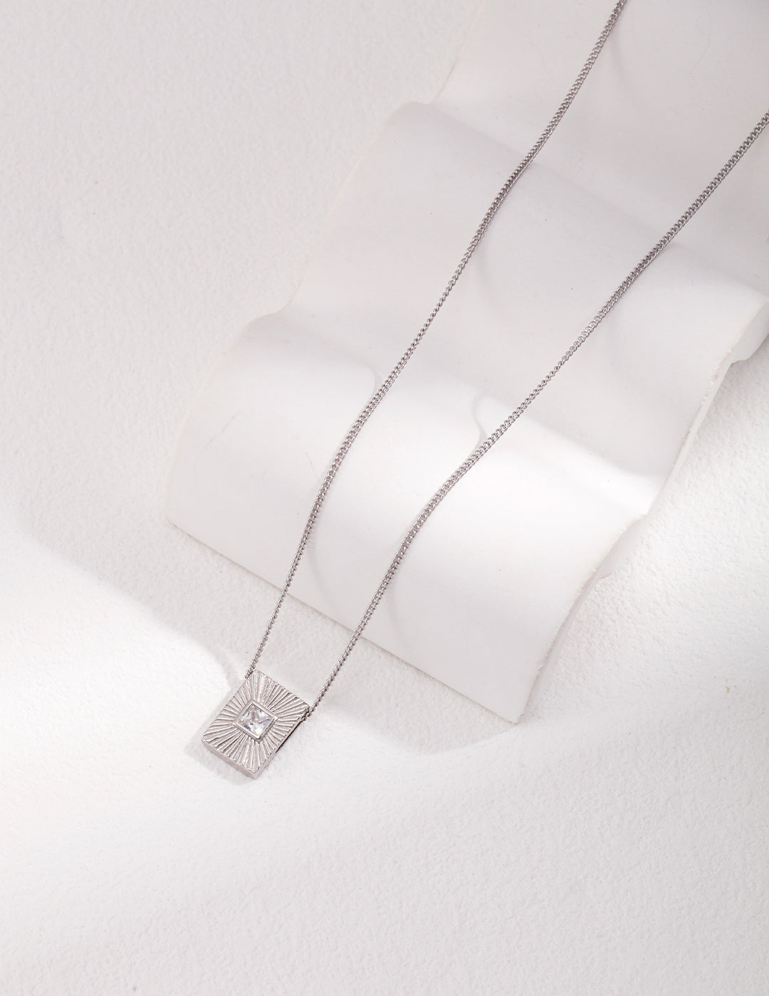 Solara Square Crystal Necklace Secondary image