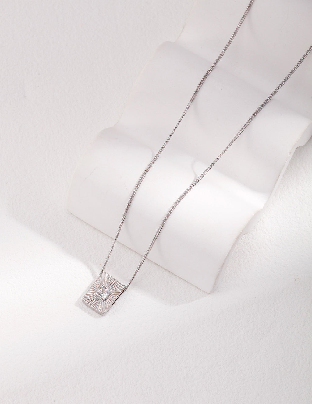 Solara Square Crystal Necklace