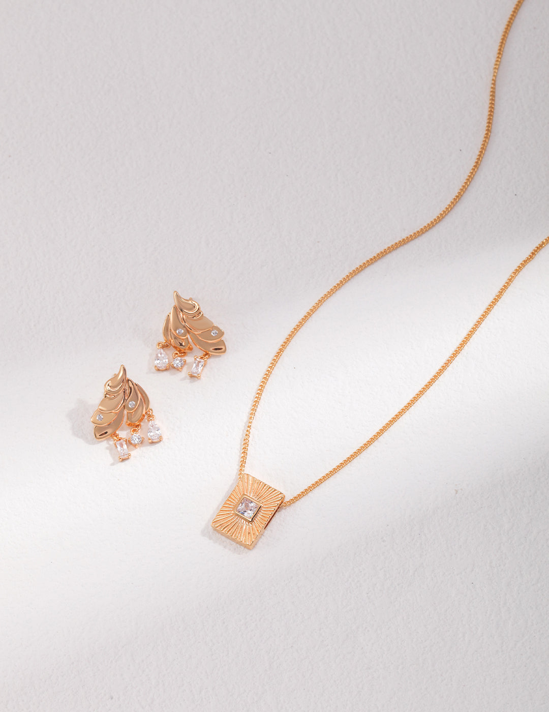 Solara Square Crystal Necklace