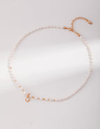 Pearl Crystal Charm Necklace