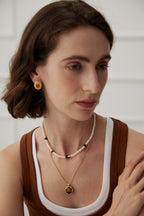 Noir Pearl Beaded Necklace