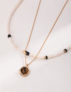 Noir Pearl Beaded Necklace