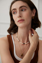 Noir Pearl Beaded Necklace