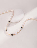 Noir Pearl Beaded Necklace