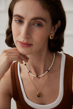 Noir Pearl Beaded Necklace
