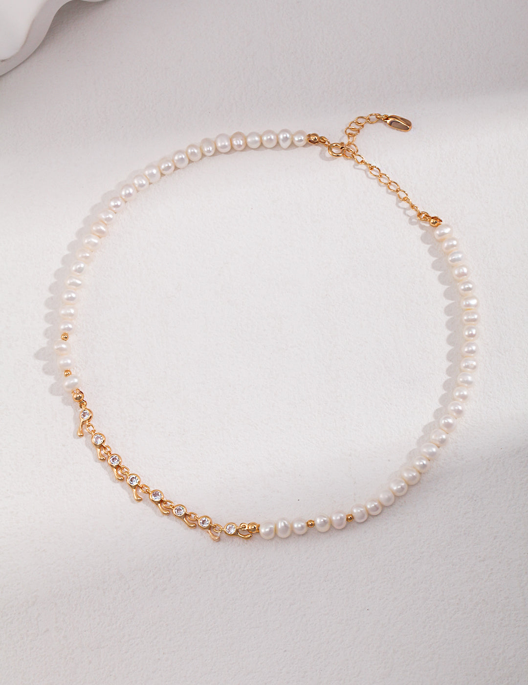 Pearl Pavé Collar Necklace