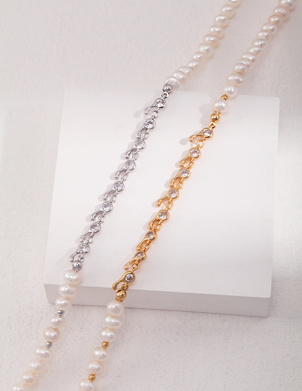 Pearl Pavé Collar Necklace