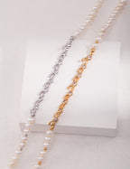 Pearl Pavé Collar Necklace