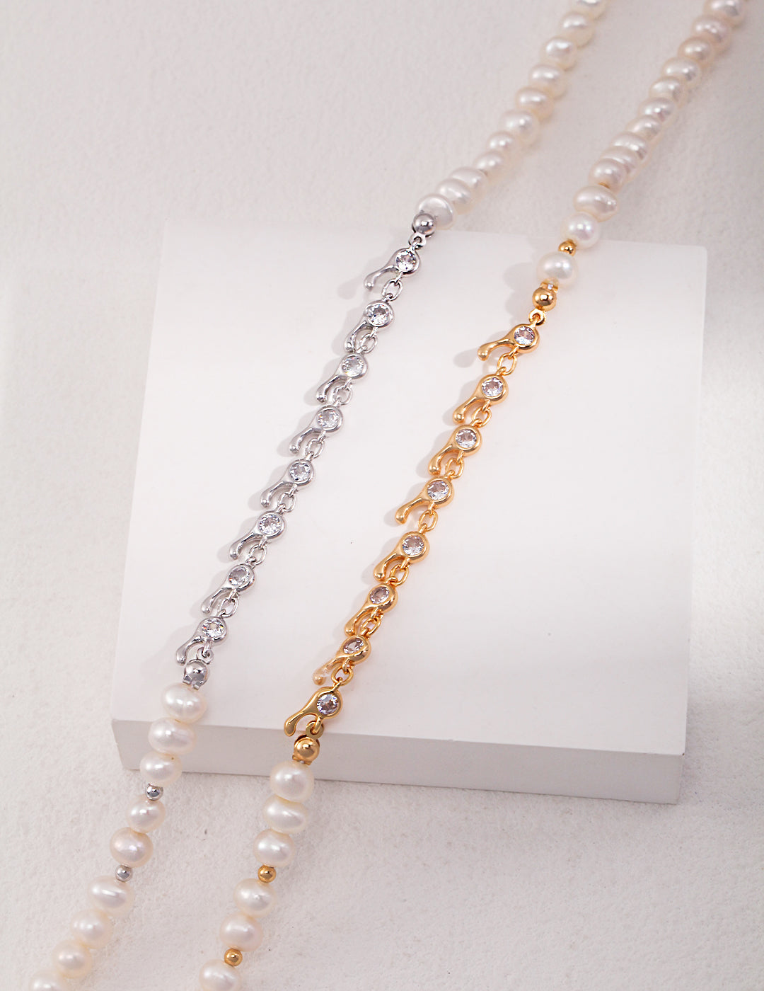 Pearl Pavé Collar Necklace
