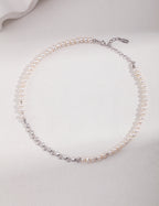 Pearl Pavé Collar Necklace