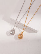 Sculpted Sphere Pendant Necklace