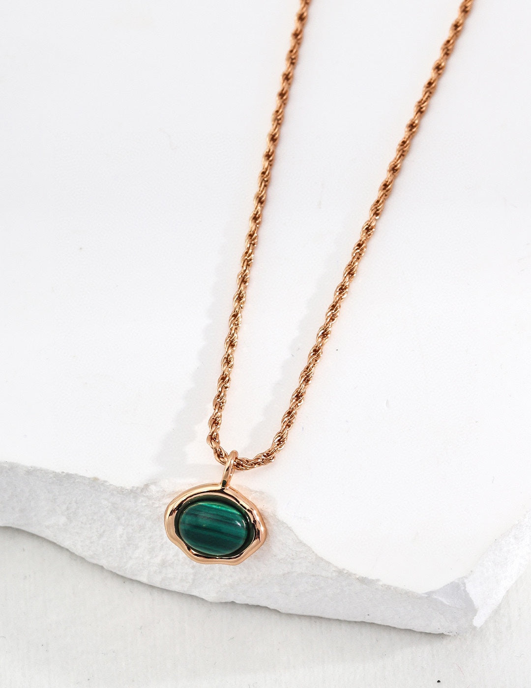 Verde Oval Pendant Necklace