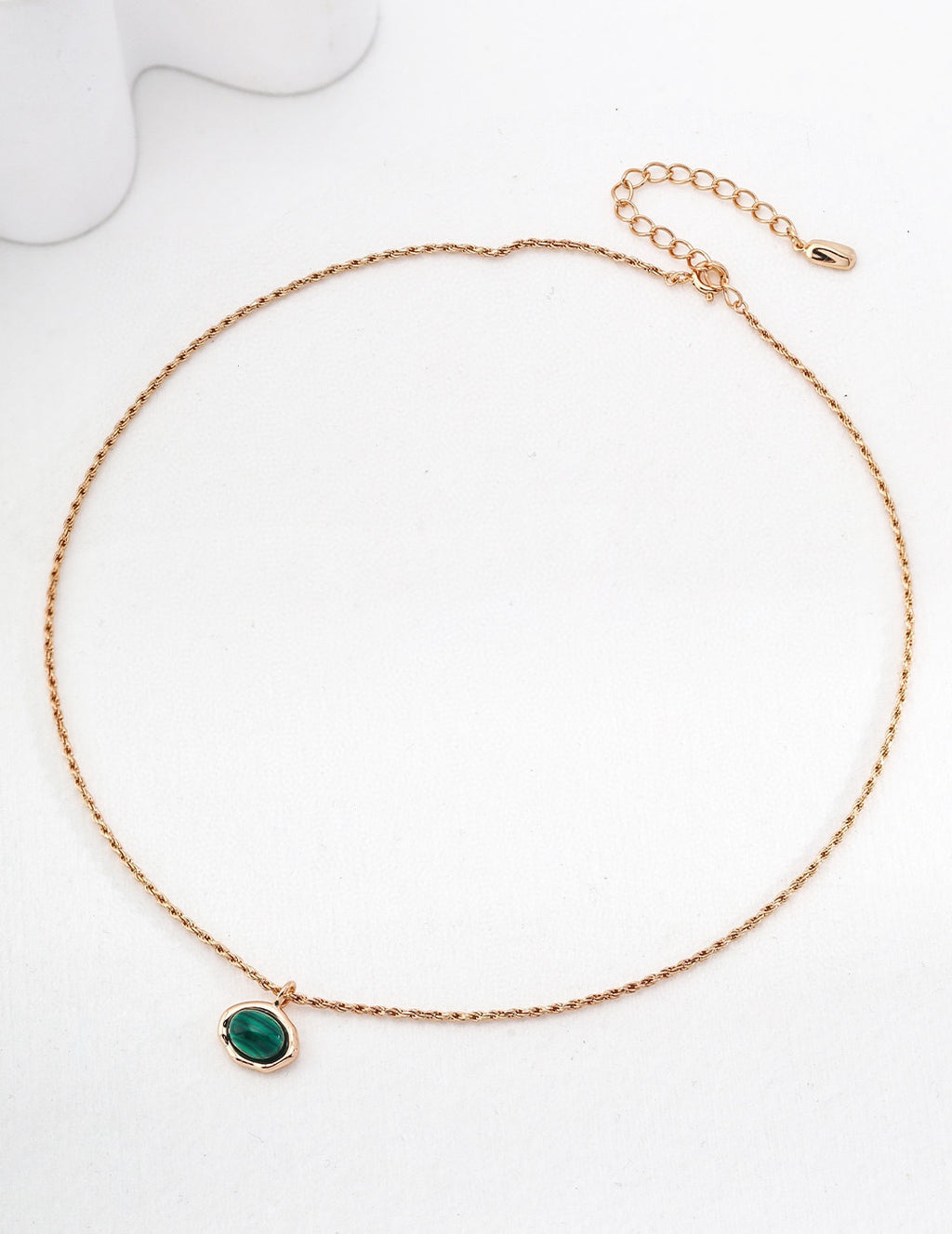 Verde Oval Pendant Necklace
