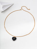 Noir Heart Pendant Necklace VIEW