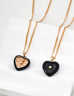 Noir Heart Pendant Necklace VIEW 2