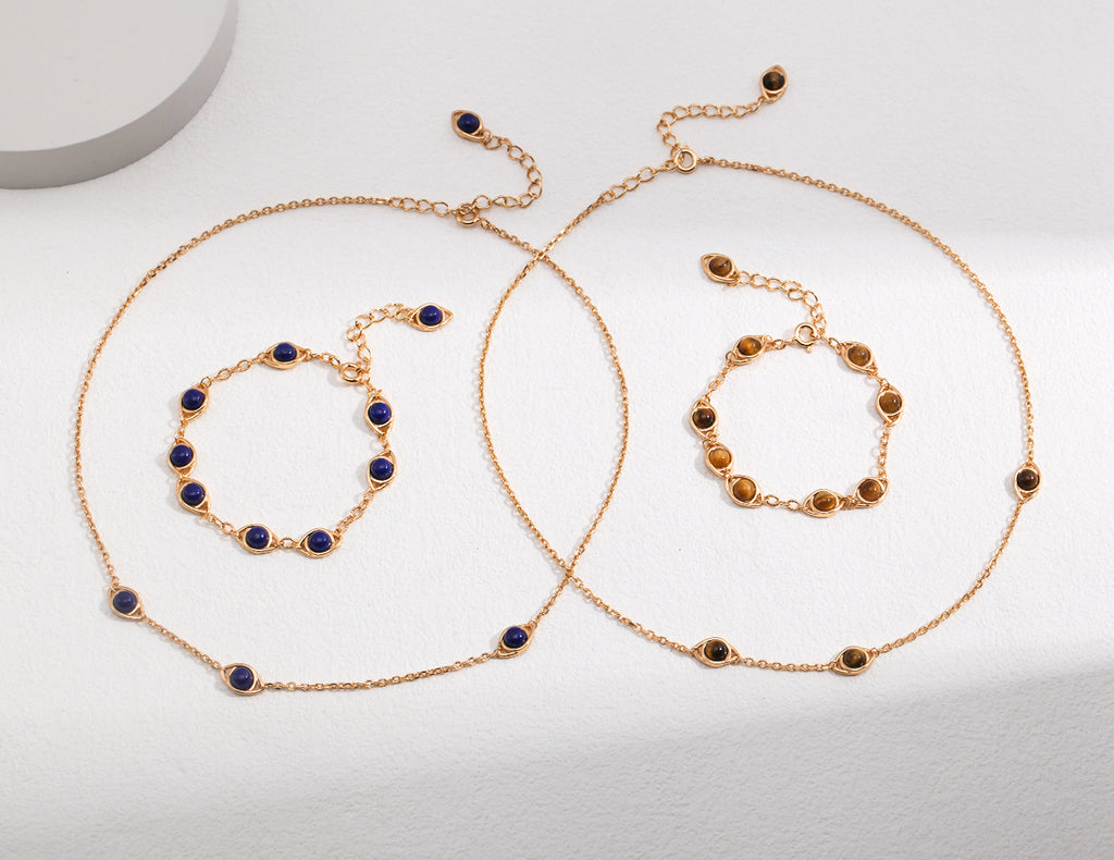 Azure Eye Station Necklace SET