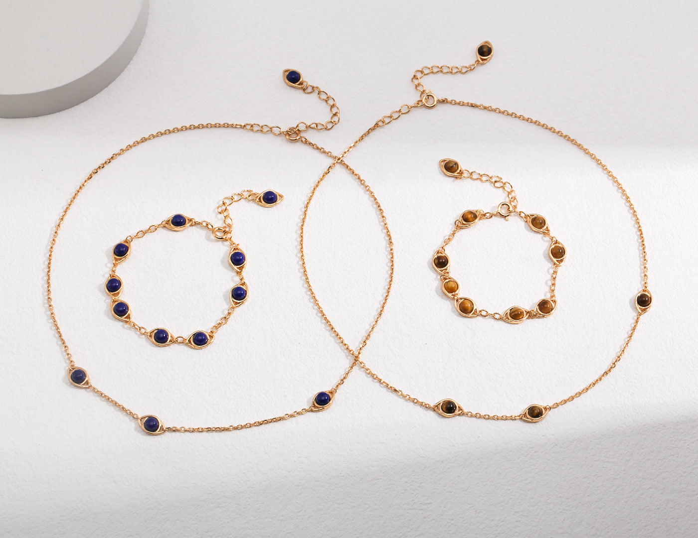 Azure Eye Station Necklace SET