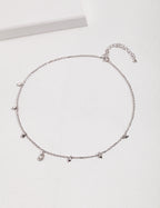 Celeste Moon Charm Necklace SILVER