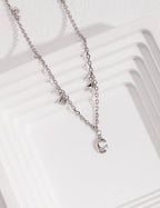 Celeste Moon Charm Necklace SILVER 2