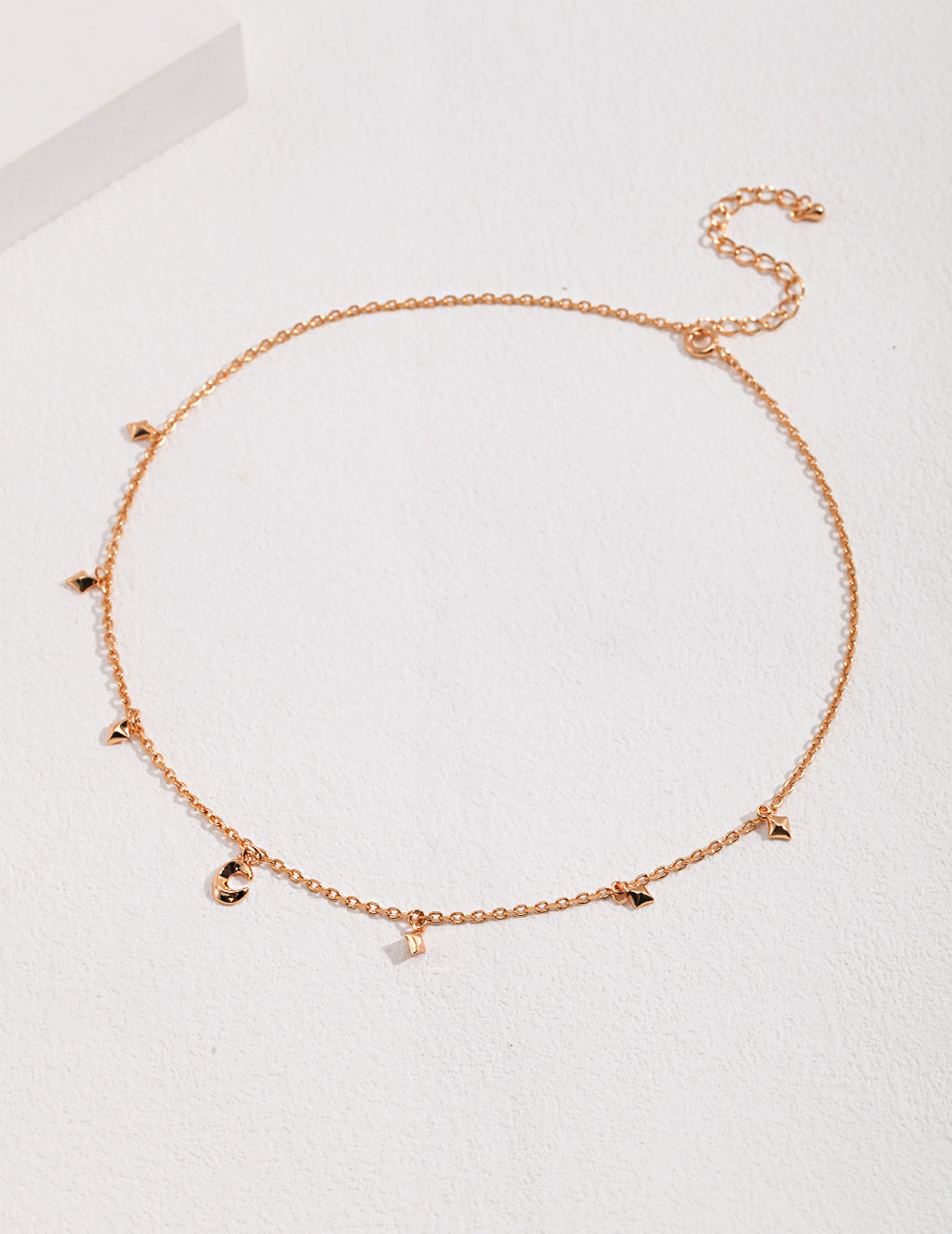 Celeste Moon Charm Necklace GOLD 2