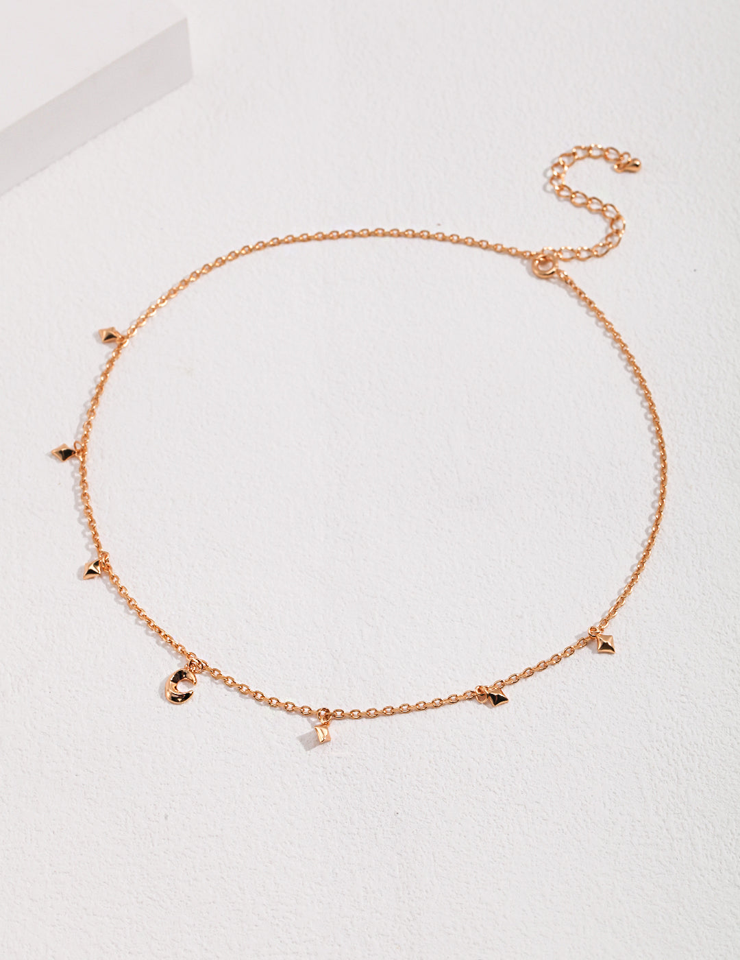 Celeste Moon Charm Necklace GOLD 2