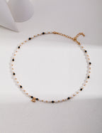 Noir Marina Pearl Necklace GOLD
