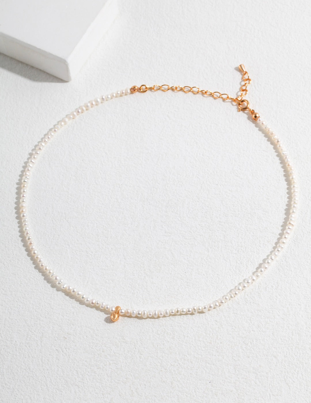 Nacre Droplet Pearl Necklace GOLD