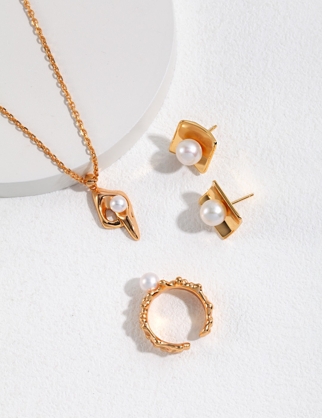 Nacre Teardrop Pearl Necklace SET