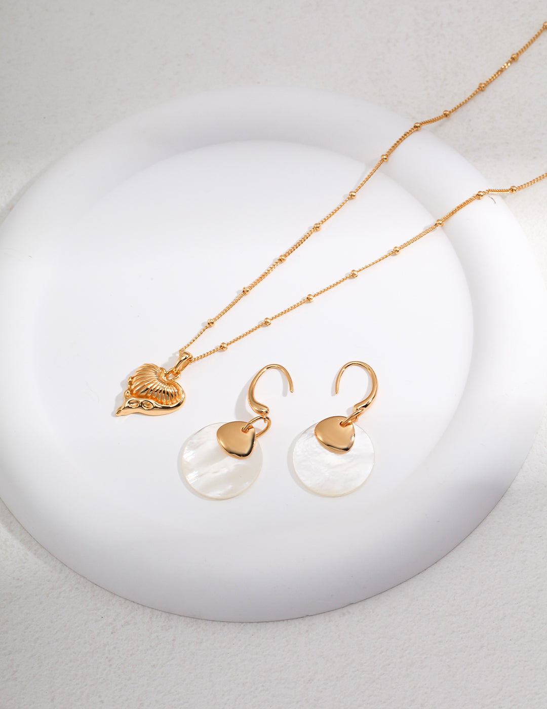Marina Heart Charm Necklace GOLD EARRINGS