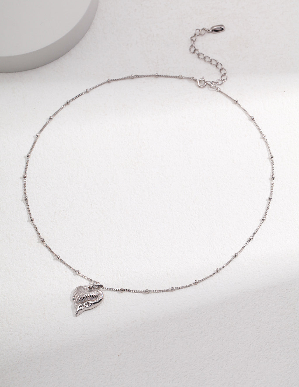 Marina Heart Charm Necklace SILVER