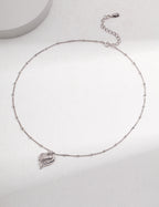 Marina Heart Charm Necklace SILVER