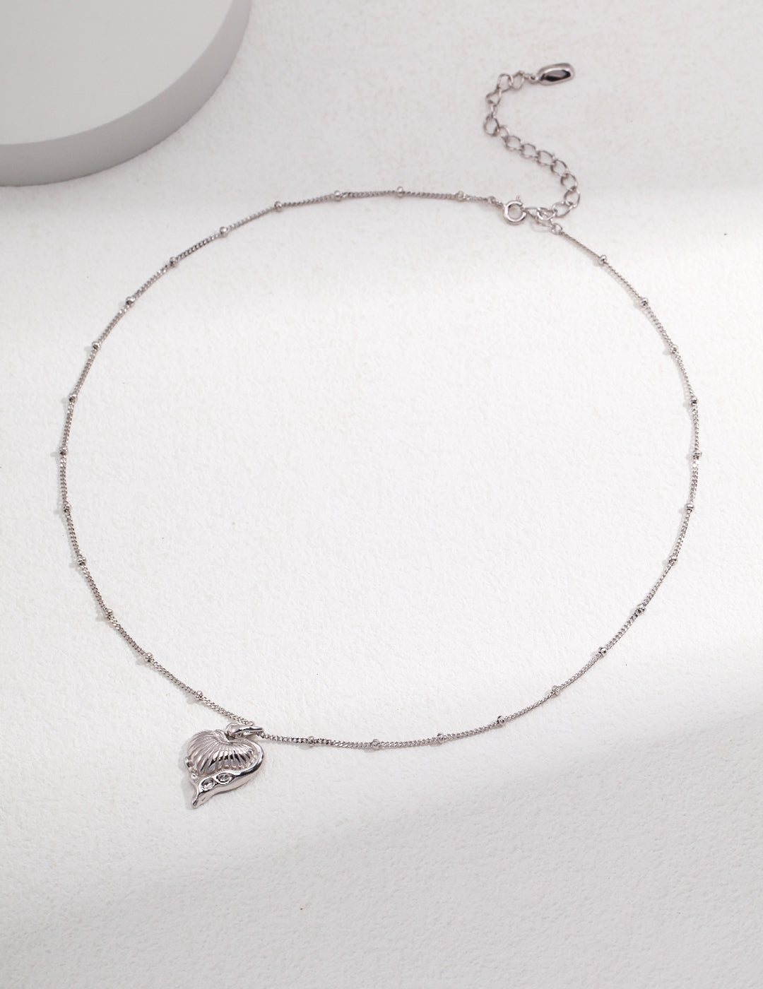 Marina Heart Charm Necklace SILVER