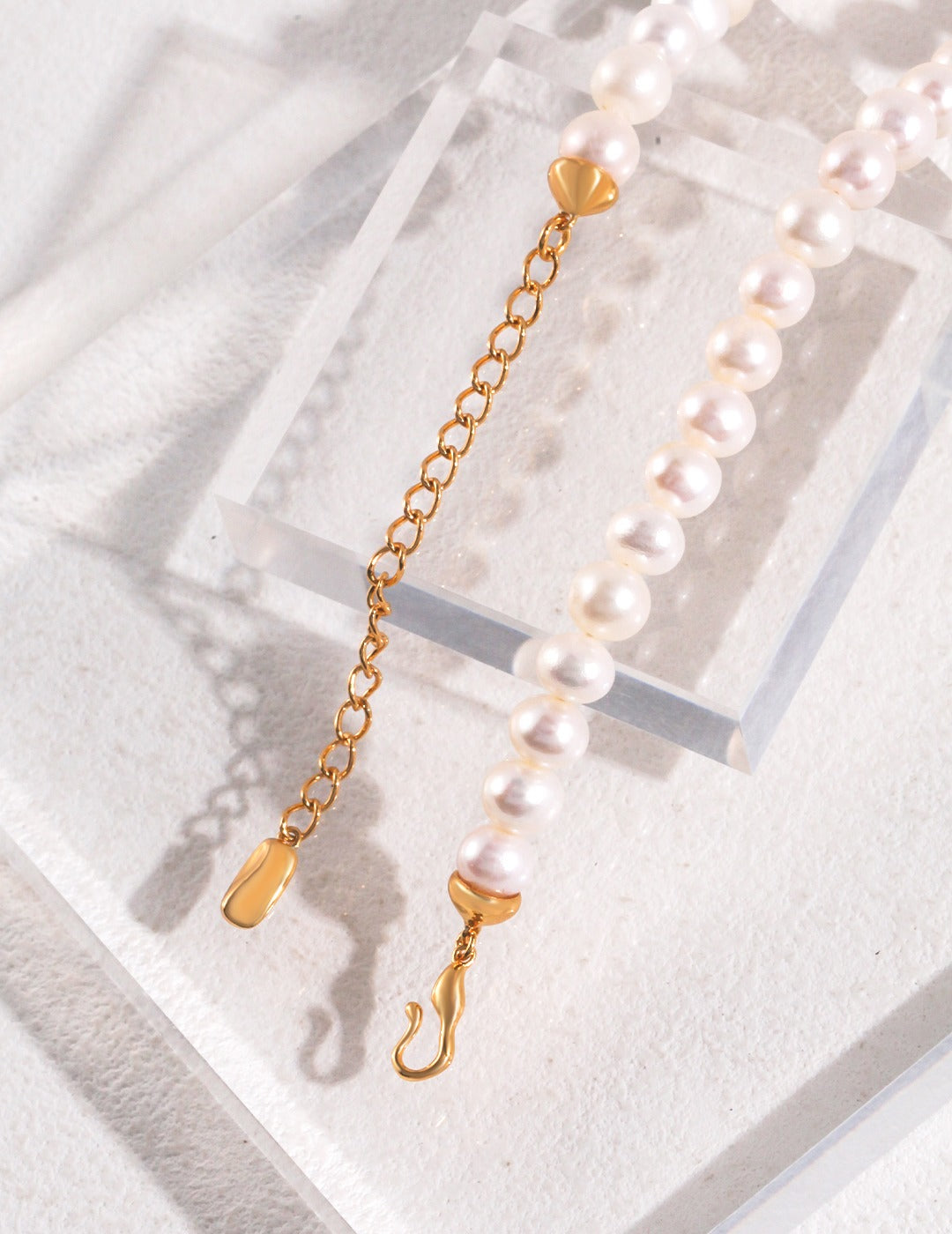 Nacre Double Pearl Necklace GOLD