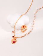 Amour Pearl Heart Necklace 6