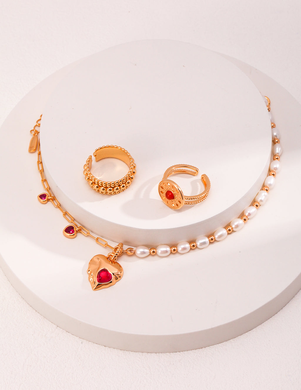 Amour Pearl Heart Necklace 8