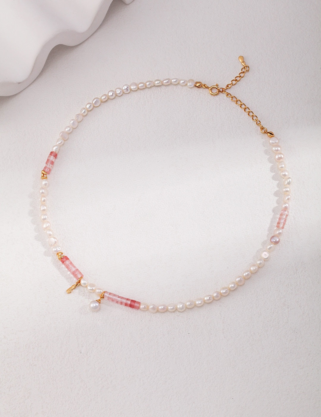 Rosé Pearl Beaded Necklace 6